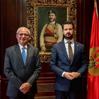 Ambassador called on H.E. Mr. Jakov Milatovic, President of Montenegro